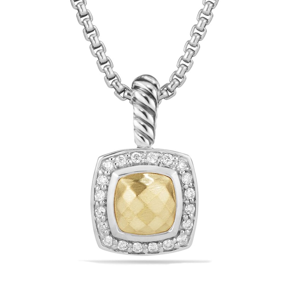 David Yurman Gold Petite Albion Pendant Necklace